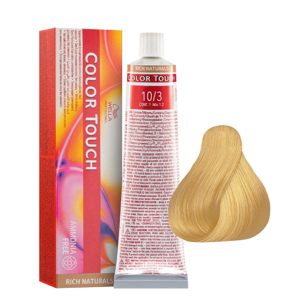 10/3 Biondo Platino Dorato Color Touch senza ammoniaca | Hair Gallery
