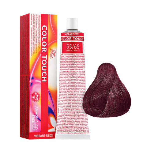 Color Touch Vibrant Reds 55/65 Intensives Violett Mahagoni Hellbraun 60 ml - semipermanente Farbe ohne Ammoniak