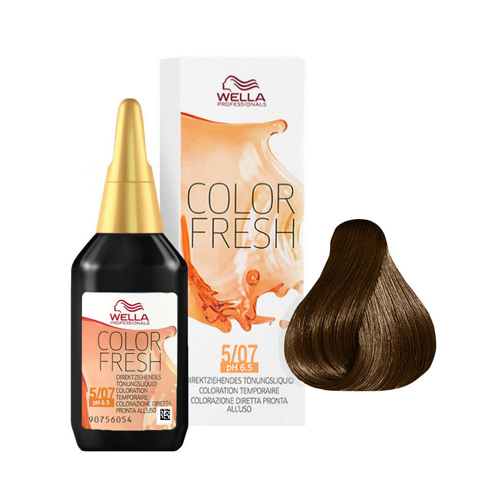 5/07 Hellbraun natur-braun Wella Color fresh 75ml | Hair Gallery