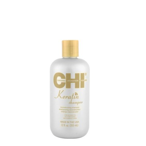 Keratin Shampoo 355ml - Restrukturierendes Anti-Frizz-Shampoo für strapaziertes Haar