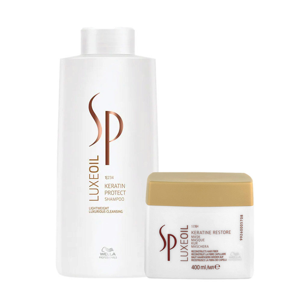 Wella SP Luxe Oil Keratine Protect Shampoo 1000ml Mask 400ml | Hair Gallery