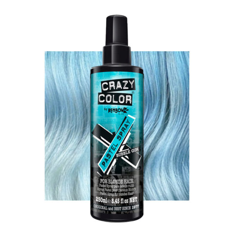 Crazy Color Pastel Spray Bubble Gum 250ml - vorübergehende Farbe pastellblau Spray