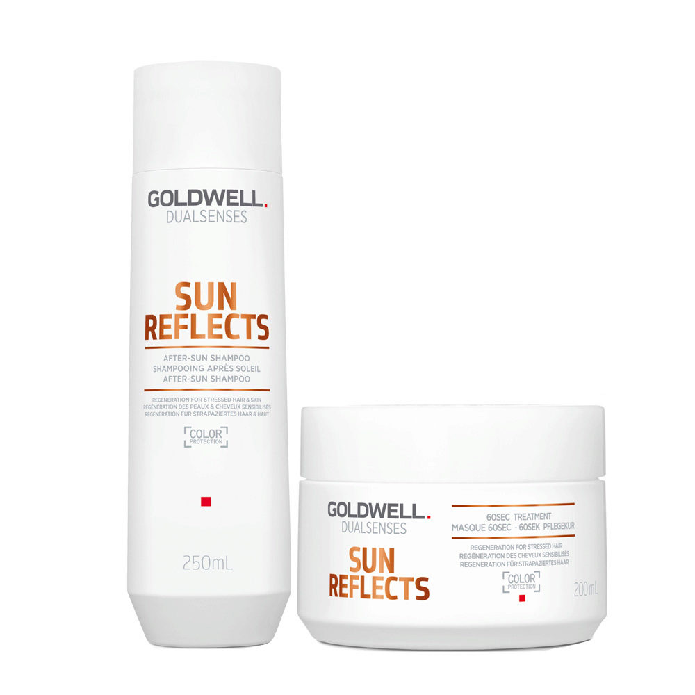 Goldwell Dualsenses Sun reflects After sun shampoo 250ml and After Sun Mask  200ml | Hair Gallery