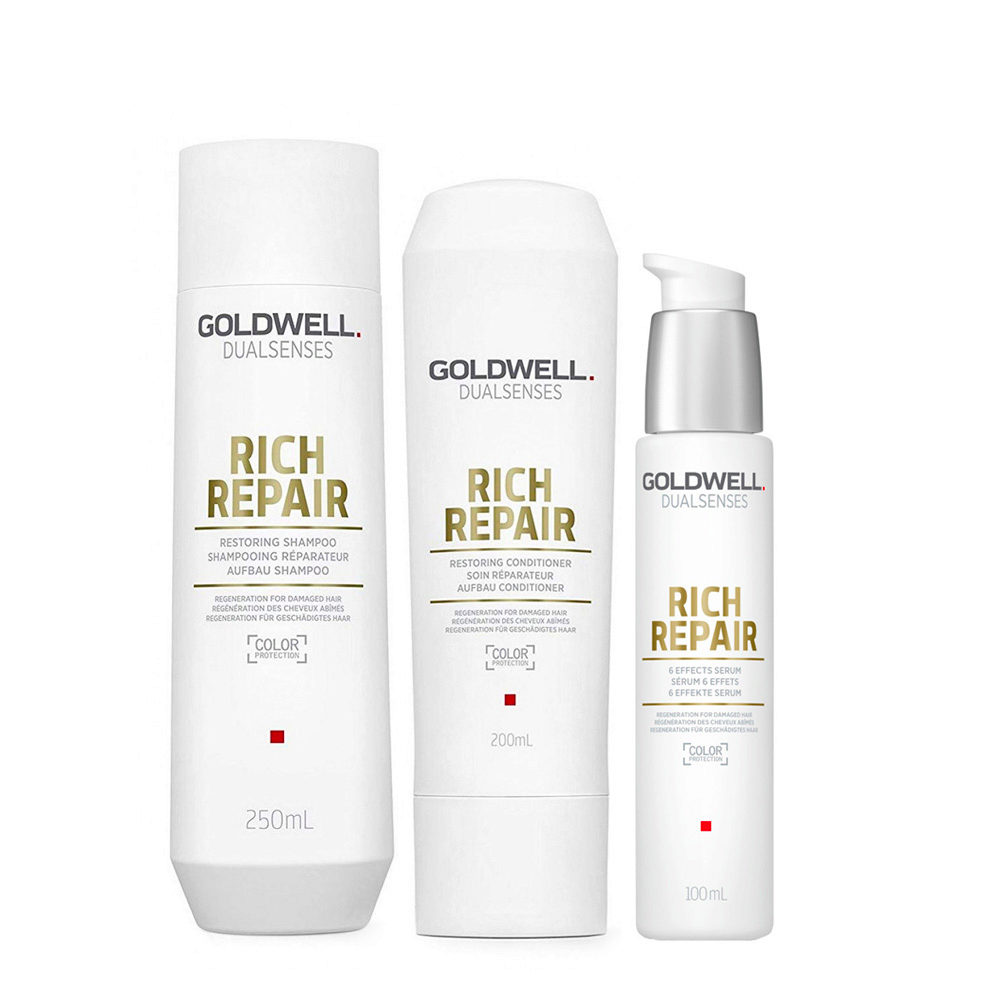 Goldwell rich repair Shampoo 250ml Conditioner 200ml Serum 100ml | Hair  Gallery