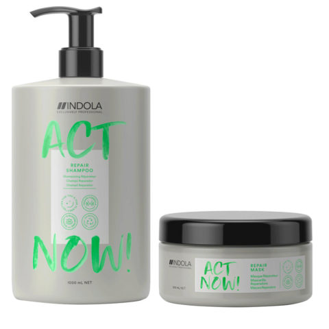 Act Now Geschädigtes Haar Shampoo 1000ml Und Restrukturierungsmaske 200ml