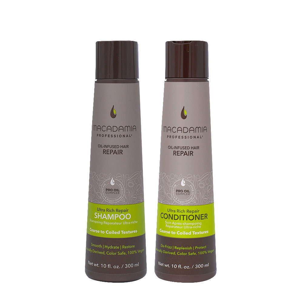 Macadamia Set Beschädigtes und dickes Haar Shampoo 300ml und Conditioner  300ml | Hair Gallery