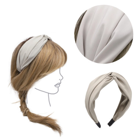 Haarband aus Elfenbeinstoff mit Knoten