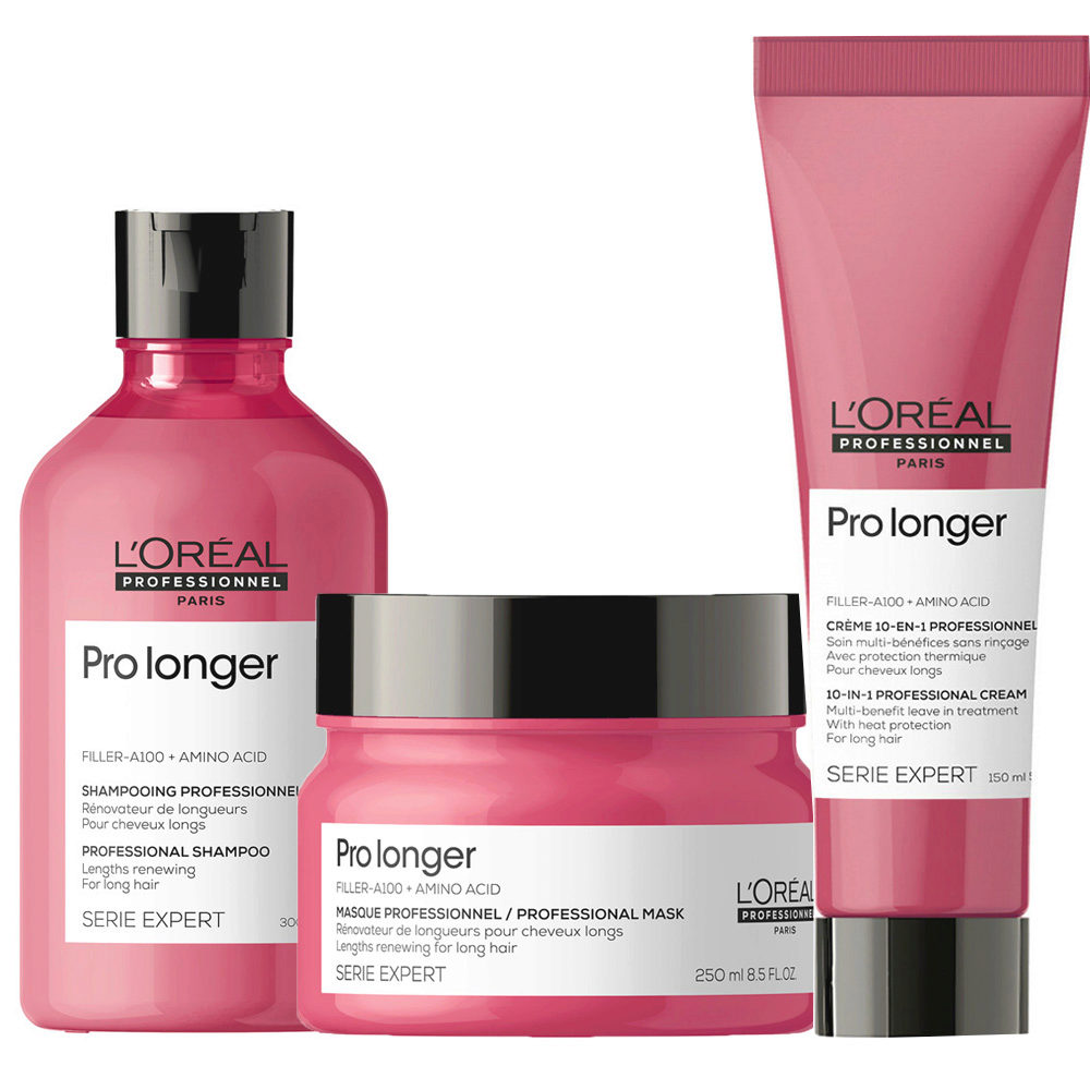 L'Oréal Professionnel Paris Serie Expert Pro Longer Shampoo 300ml Mask  250ml Leave In Cream 150ml | Hair Gallery