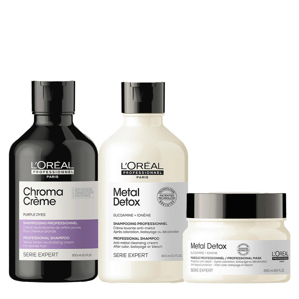 L'Oréal Professionnel Chroma Creme Purple 300ml + Metal Detox Kit | Hair  Gallery