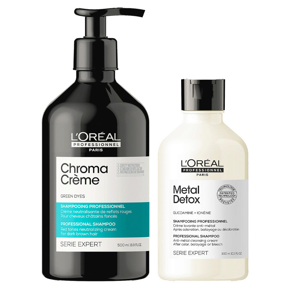 L'Oréal Professionnel Chroma Creme Matte Shampoo 500ml Metal Detox Shampoo  300ml | Hair Gallery