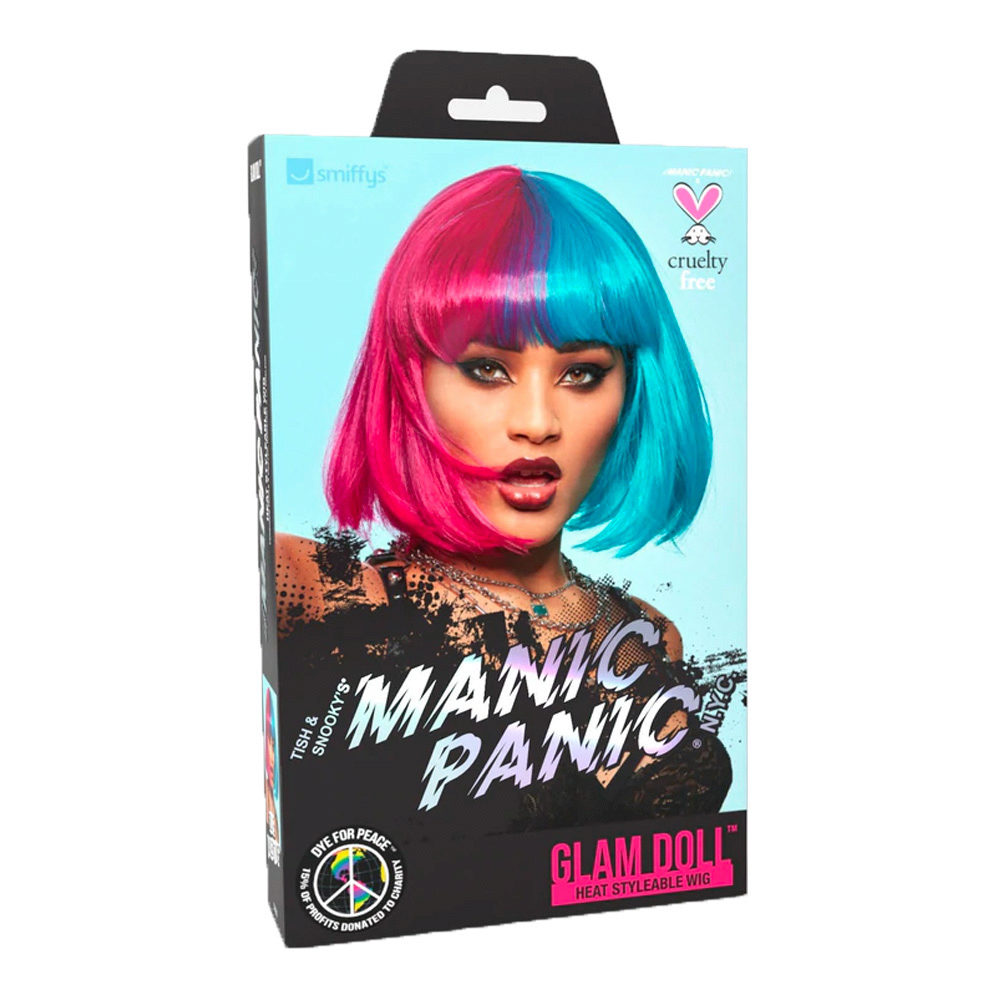 Manic Panic Blue Valentine Glam Doll Perücke - hellblaue fuchsiafarbene  Perücke | Hair Gallery