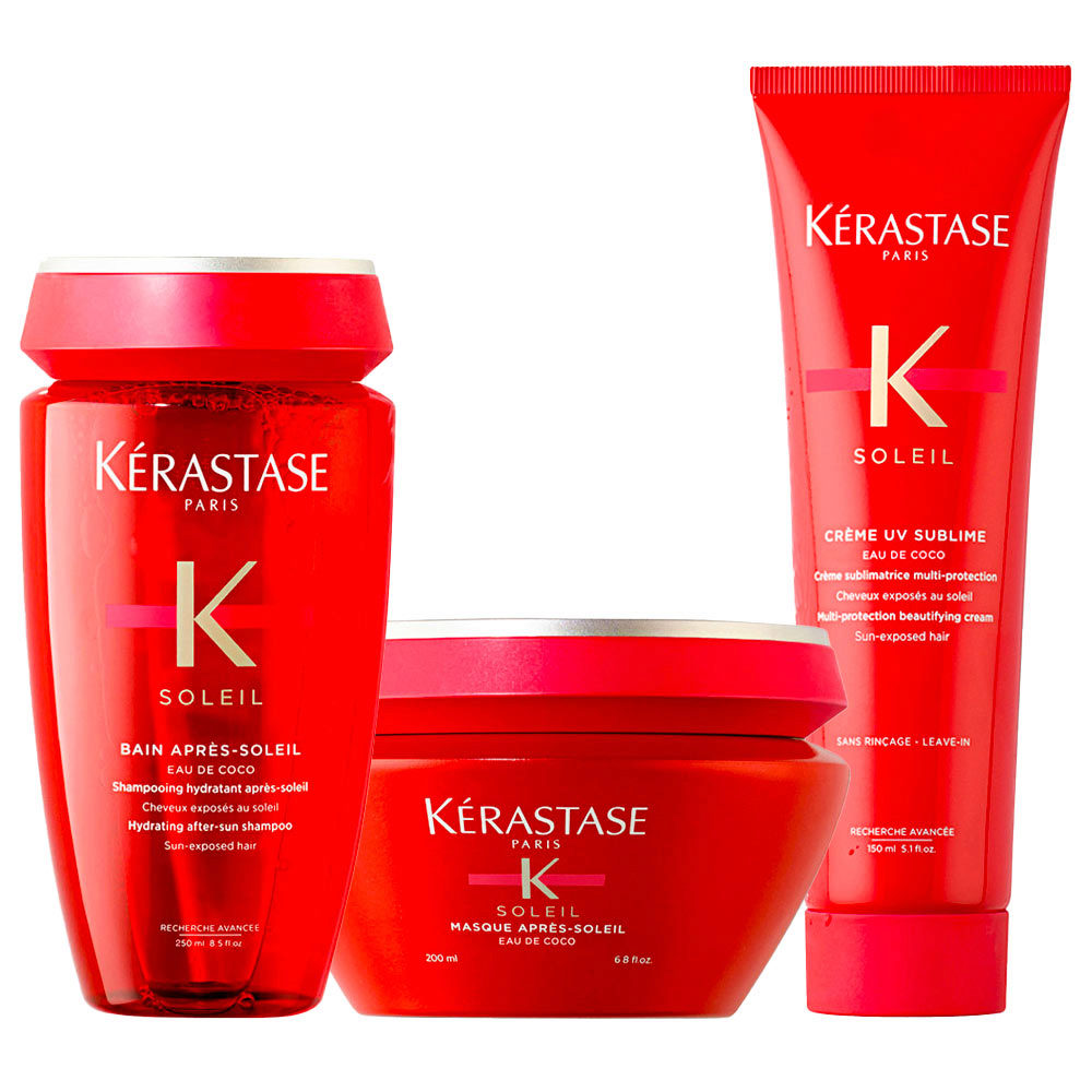 Kerastase Soleil Shampoo Apres Soleil 250ml Masque 200ml Crème UV Sublime  150ml | Hair Gallery