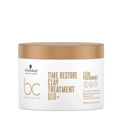 Schwarzkopf BC Bonacure Time Restore Clay Treatment Q10+ 500ml - Maske für reifes Haar