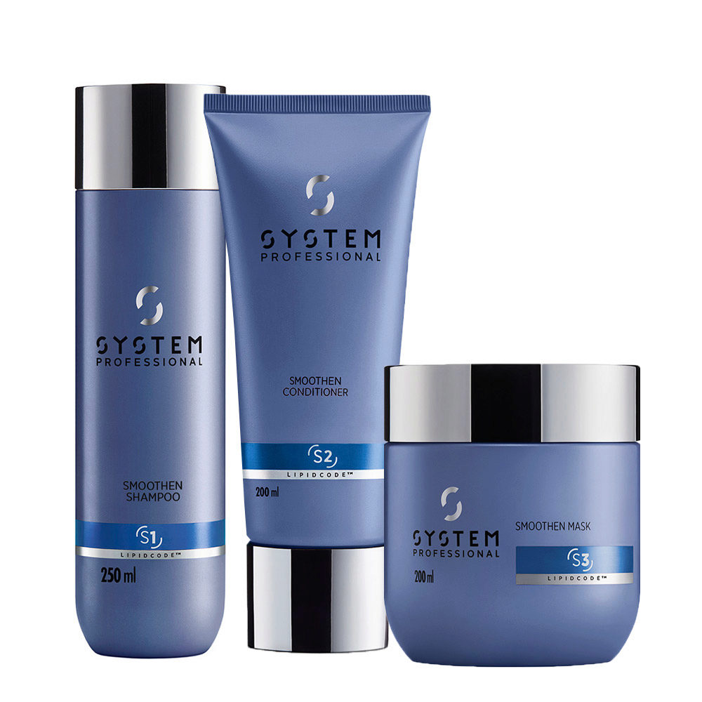 System Professional Smoothen Shampoo S1, 250ml Conditioner S2, 200ml Mask  S3, 200ml | Hair Gallery
