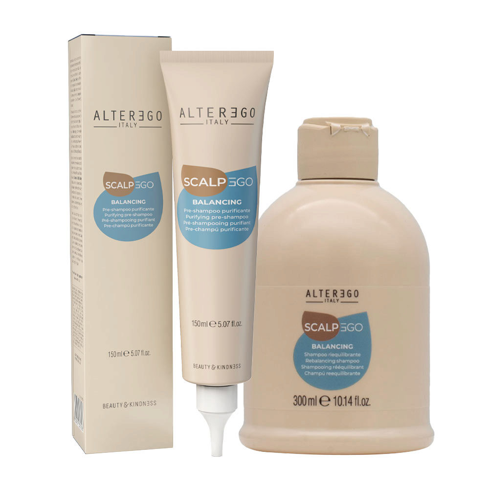 Alterego Egoline ScalpEgo Balancing Pre-Treatment 150ml Rebalancing Shampoo  300ml | Hair Gallery