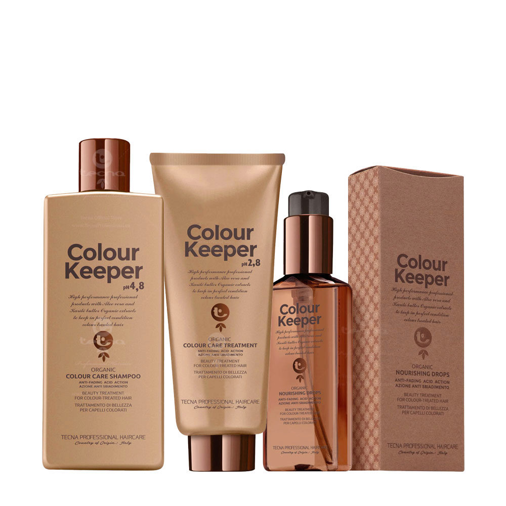 Tecna Colour Keeper Shampoo 250ml Treatment 200ml Nourishing Drops 100ml |  Hair Gallery