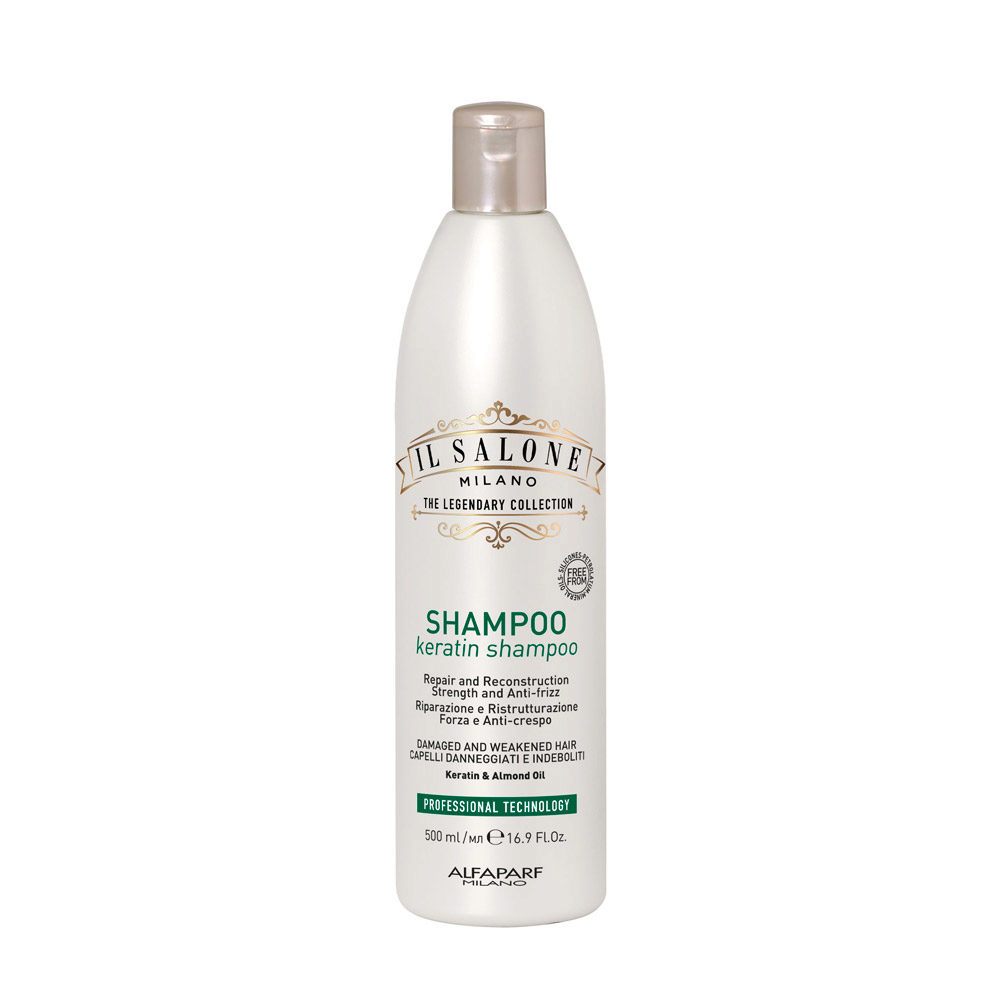 Il Salone Milano Keratin Shampoo 500ml - Shampoo für strapaziertes und  geschwächtes Haar | Hair Gallery